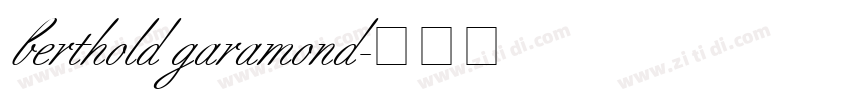 berthold garamond字体转换